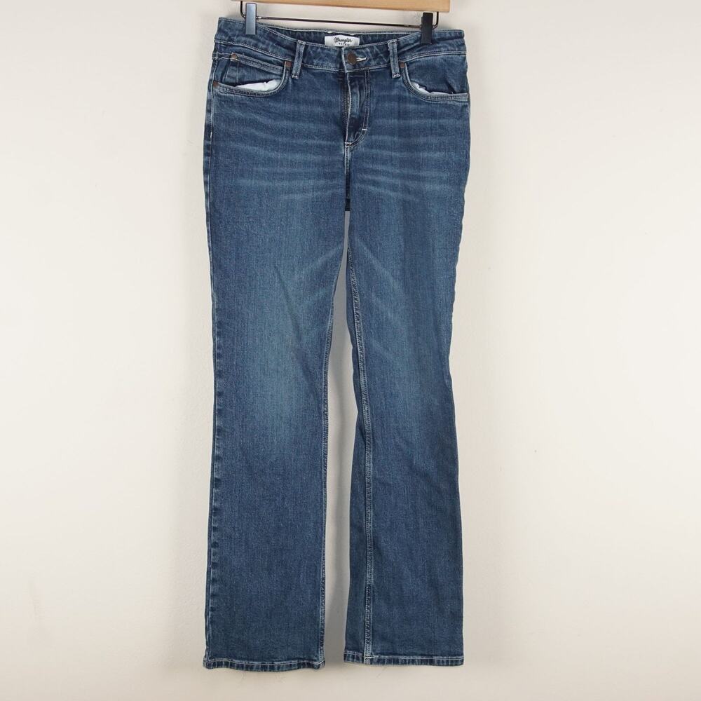 Wrangler Retro Mae Bootcut Embroidered Blue Jeans Womens Sz 30 x 34